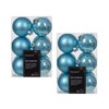 24 blue christmas baubles - sugar blue baubles christmas decorations