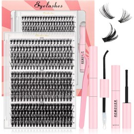 Kit Completo de Pestañas Postizas DIY 280 Racimos, Todo En 1 Mezcla 30D 40D 50D Con Pinzas, Extensión 10-16mm, Unión y Sellado De Sujeción Fuerte