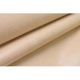 Wento Thick 2 Yard Faux Leather Fabric Soft Skin Grain PU Leather Fabric for Furniture Cover Reupholster Sofa Chairs Cushions Vinyl Upholstery (2 Yards, Beige)