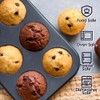 Muffin Tray 6 Cups 2 Pack Non Stick Deep Sturdy