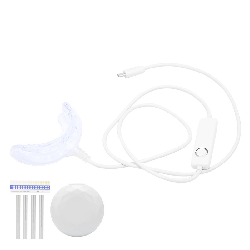 Teeth Whitening Device Soft Silicone Blue Light Timing Dental Teeth