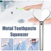Silver Metal Manual Toothpaste Squeezer Heart Stainless Steel Dispenser Tube