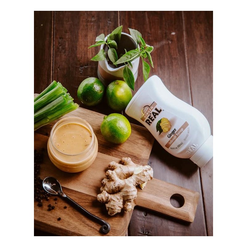 Ginger Reàl Infused Exotics, Ginger Infused Syrup, 16.9 FL OZ