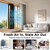 Vertical Window Exhaust Fan for Sliding Windows, Retractable Window Fan
