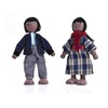 Jzszera Dolls House People of 7 Wooden Figure Set and