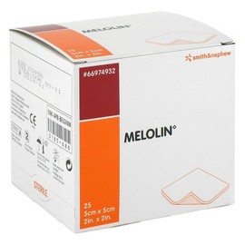 Smith & Nephew Melolin haftend 25 Pack Kompressen steril 5 cm x 5 cm