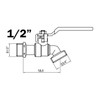 1/2" Garden Patio Bib Ball Valve Lever Type Handle Replacement