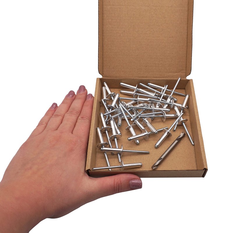 SKIR'CO (30 pcs) Large Flange Aluminium Blind Rivets 5.0 x