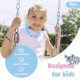 Hilph Neck Cooling Hose for Children, Cooling Ring for Neck, Neck Cooler for Against Heat in Summer, Cooling Collar for Outdoor Workers, Sports, Freezing Below 18 °C