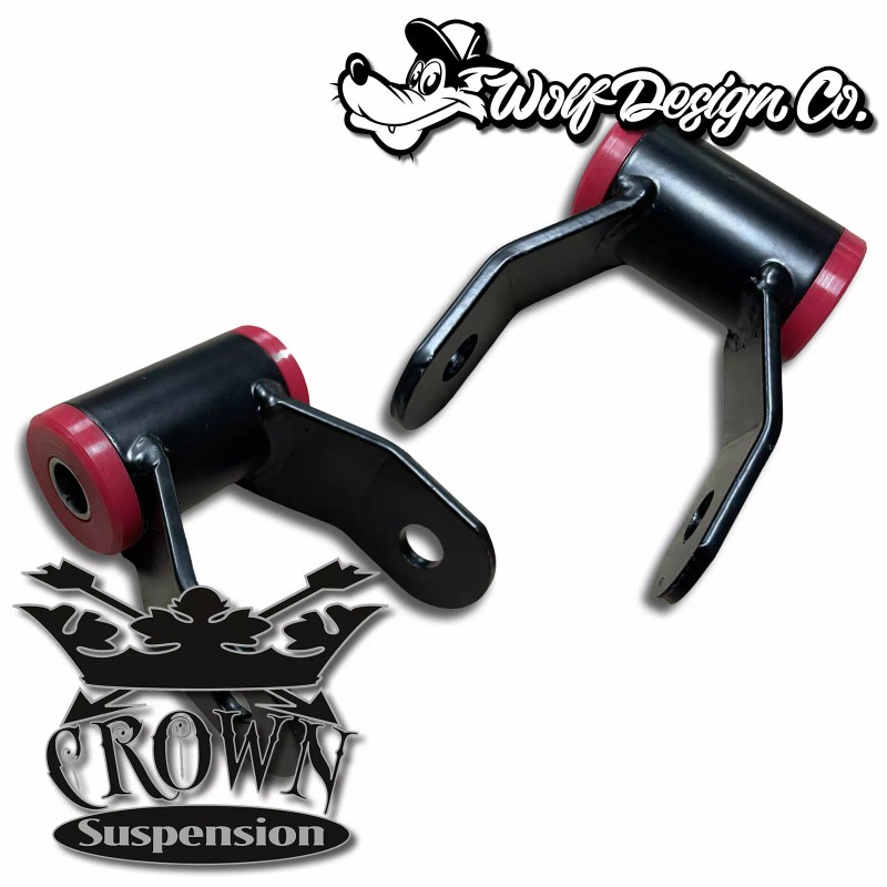 Crown 2" Rear Lowering Kit Steel Drop Shackles For 2002-2008