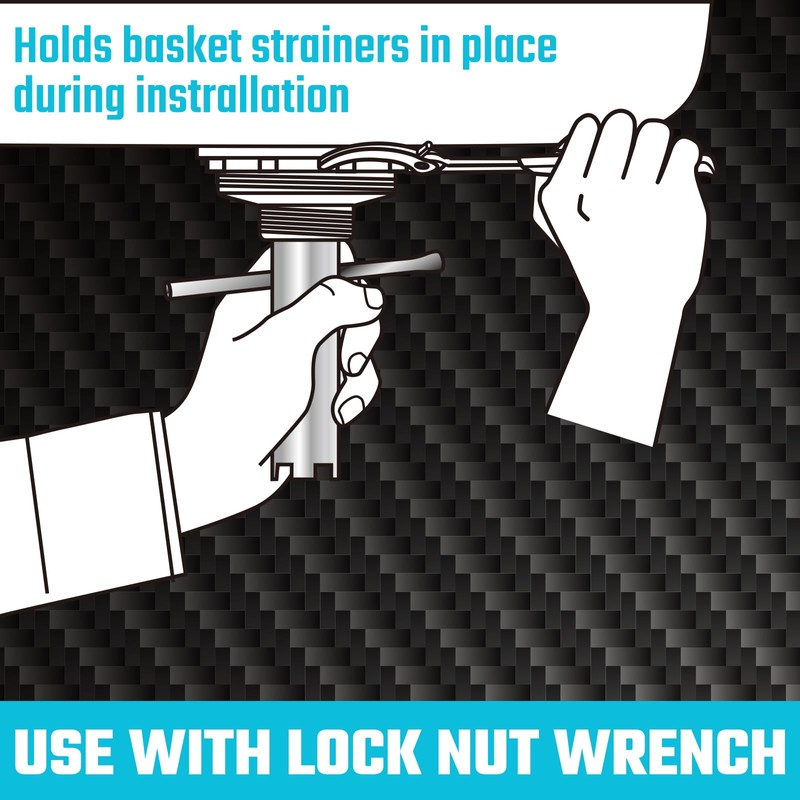 DURATECH Long Reach Basket Strainer Wrench, Universal Sink Strainer Wrench