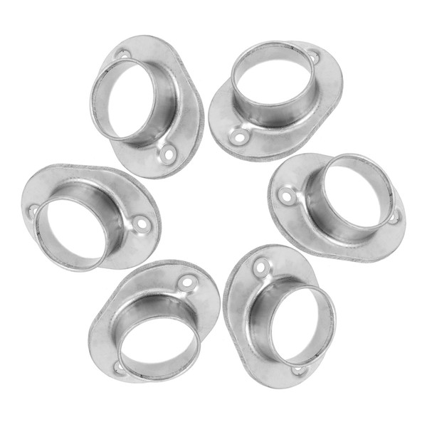 Gadpiparty 6pcs Zinc Steel Round Tube Base Deck Railing Bracket