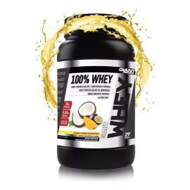 Giant Sports 100% Whey Protein Isolate 2 Lbs (907g) 28 Srv Sabor Coconut Mango Passion Fruit