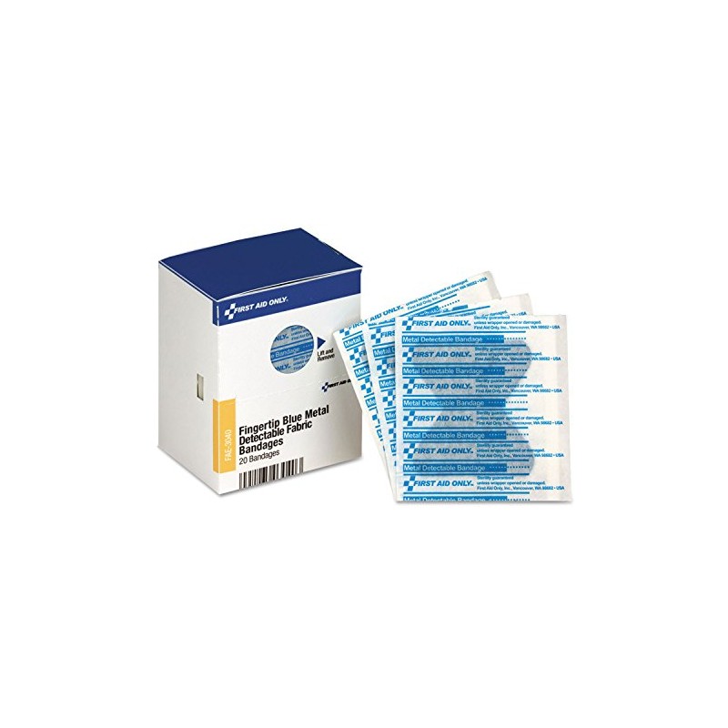 First Aid Only FAE-3040 SmartCompliance Refill Blue Metal Detectable Fingertip