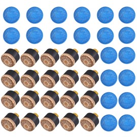 CLISPEED 40pcs Cue Tips 10mm Replaceable Cue Tips Pool Cue Tips Snooker Leather Billiard Cue Tips Screw On Leather Pool Cue Replacement Tips for Pool Cues and Snooker