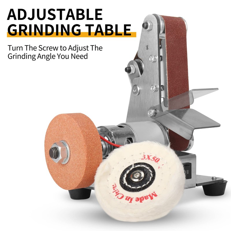 NuoDunco 3-In-1 Mini Belt Sander - Adjustable Speed Electric Grinding