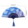 2 x folding fans, hand fans, bamboo fans with tassel