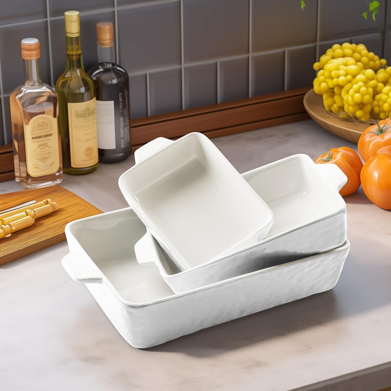 Krokori Casserole Dishes for Oven, Ceramic Baking Dishes, Lasagna Pan