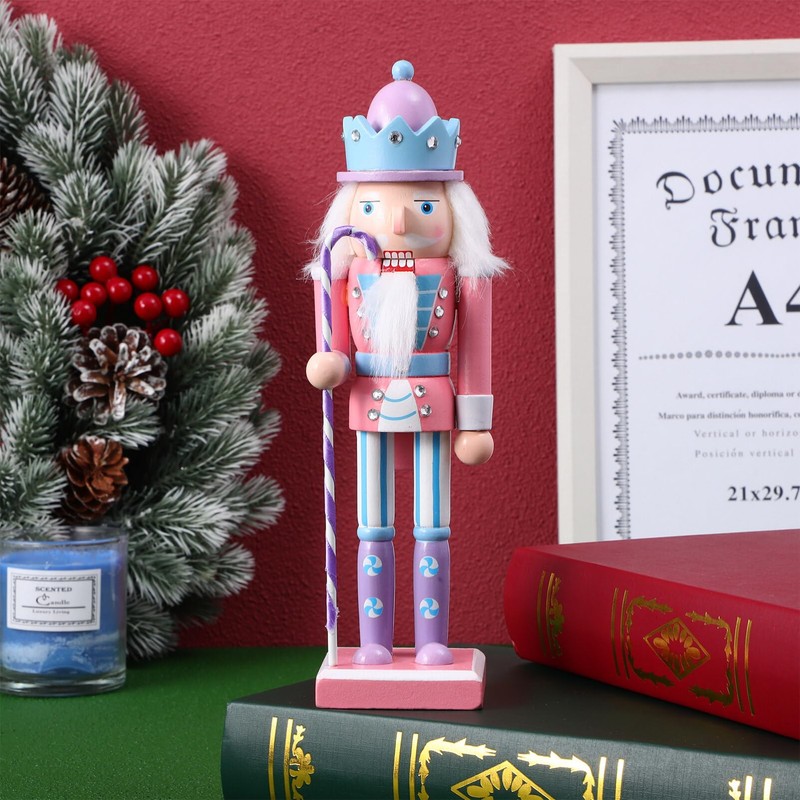 BESPORTBLE Christmas Nutcracker Ornament, Wooden Nutcracker Puppet Nutcracker Soldier Figure