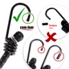 com-four® 10-Piece Set of Rubber Tensioners with Reflective Strips, Luggage
