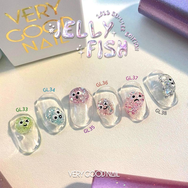 Very Good Nail Jellyfish Glitter Gel Single Item / 베리굿네일