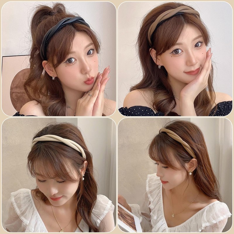 Aninako Women's Headband Hair Band, Painless, Plain, Braided Style, Rope