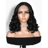 FANCEE Loose Wavy Wigs Bouncy Short Curly Bob Wig with
