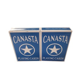 Merz67 LLC 2 Deck Canasta Playing Cards Set w/Points, Blue Back