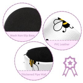 Anna Cowper Flying Bees Pen Holder for Desk, Pencil Holder Desktop Organizers Stationery Supplies Storage, Cute Pencil Cup for Makeup Brush/Art Supplies, Office, Home, Leather