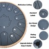 Steel Tongue Drum 13 Inch 15 Notes,Hand Drums with C-Key