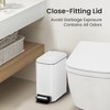 Cesun Small Bathroom Trash Can with Lid Soft Close, Step