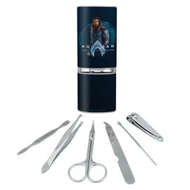GRAPHICS & MORE Aquaman Stainless Steel Manicure Pedicure Grooming Beauty Care Travel Kit
