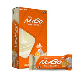 NuGo Original Protein Bar, Orange Smoothie, 11g Protein, Gluten Free, 15 Count