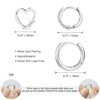 ALEXCRAFT Heart Hoop Earrings for Women, Sterling Silver 925 Hoop