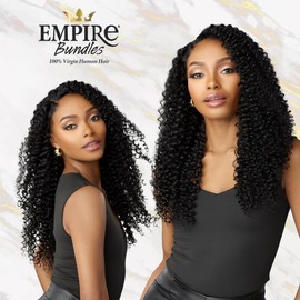 Sensationnel Empire bundle weave hair - burmese curl 10a human hair bundle hair - Empire bundles Burmese curl 1 pack (24 inch, NATURAL/BLACK)