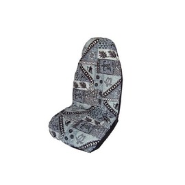Winnie Fashion Gray Tapa/Kapa Hawaiian Car Seat Cover (Standard Size)