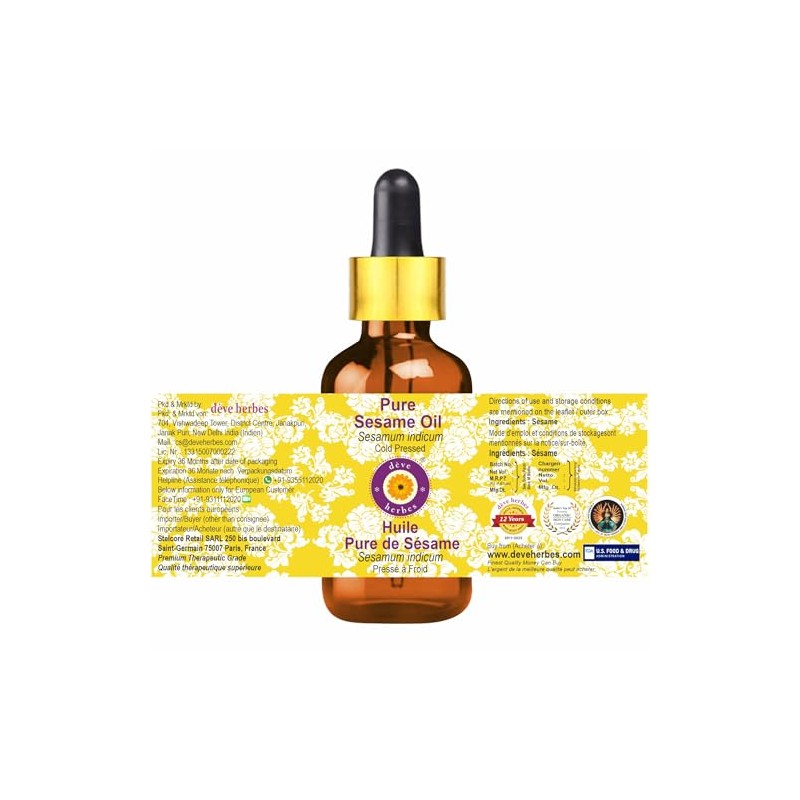 dve herbes dve herbes Pure Sesame Oil (Sesamum indicum) with