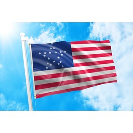 DMSE Great 20 Star Historical 1818-1819 US USA United States America Flag 3X5 Ft Foot 100% Polyester 100D Flag UV Resistant (3' X 5' Ft Foot)