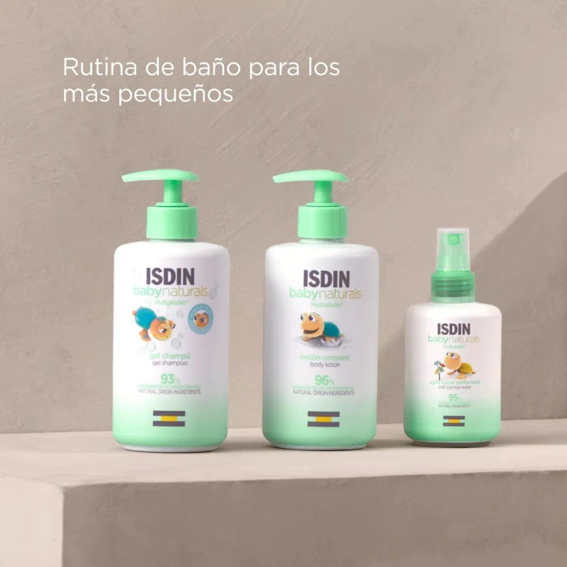 Kit De Baño - Isdin Baby Naturals - Shampoo/loción/colonia Blanco