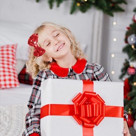 Christmas Hair Bows Clips Green Sequins Alligator Hair Clips Bows for Girls Red Glitter Barrettes Little Bow Hairpins Toddler Teens Sparkly Hair Accessories for Kids Teens Gift