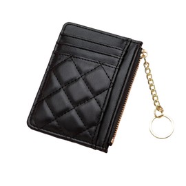 POXIADIV Credit Card Holder for Women Slim Minimalist Front Pocket RFID Blocking Wallet Small Compact Card Case with ID Window,Front Pocket Thin Travel,Black