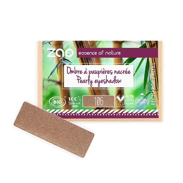 Zao Rectangle Eye Shadow Rectangular Mother of Pearl Eyeshadow Bronze