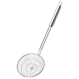 Best Utensils Asian Kitchen Stainless Steel Spider Strainer Professional Wire Skimmer with Spiral Mesh (5-Inch Strainer Basket)…