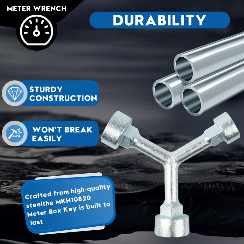 Fospectra MKH10820 Meter Box Key Wrench Set (1.2"/1.5"/1.5") for Water