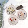 3 Sets of Beginner Embroidery Kits, Embroidery Starter Kits, Adult