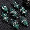 ARUOHHA DND Metal Dice Black Green Dragon Egg Dice with