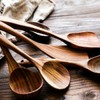 7 pcs Wooden Spoons,Teak Wooden Utensils for Cooking Wood Spatula