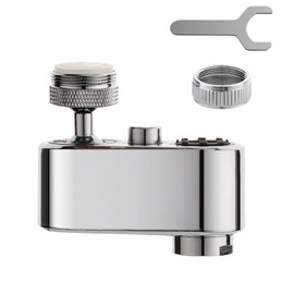 Tap Attachment Swivelling - 1080 Degree Rotatable Double Function Tap Aerator, 2-Way Tap Attachment for Kitchen and Bathroom Aerator, 22 mm Internal Thread