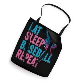 Eat Sleep Baseball Repeat Ice Cream Drip Baseball Pitcher Tote Bag