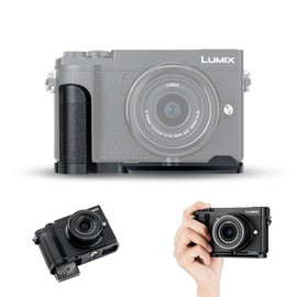 JJC DMW-HGR2 Metal Hand Grip for Panasonic Lumix GX80 GX85 GX9 DMC-GX80 DC-GX9 - Arca Swiss Type Quick Release Plate - Anti-Slip L Bracket Enhanced Grip
